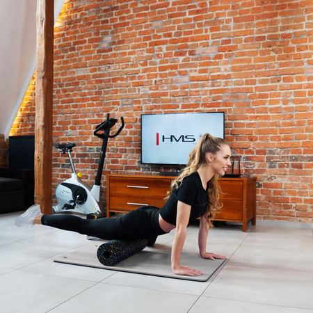 Mata fitness klubowa z otworami HMS PREMIUM MFK02 szaro - czarna