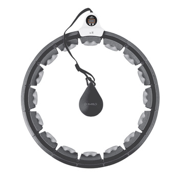 Hula hop z wypustkami, obciążnikiem i licznikiem HMS HHW06 czarny