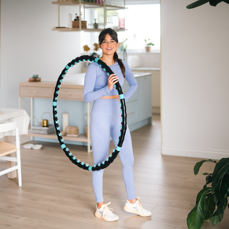 Hula hop masujący z magnesami HMS HHP006 98cm czarny / niebieski