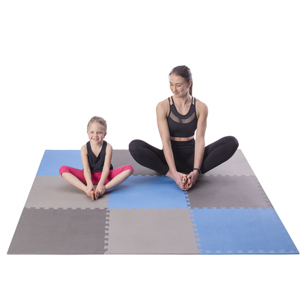 Mata puzzle ONE FITNESS MP10 MULTIPACK 10 mm niebiesko - szara