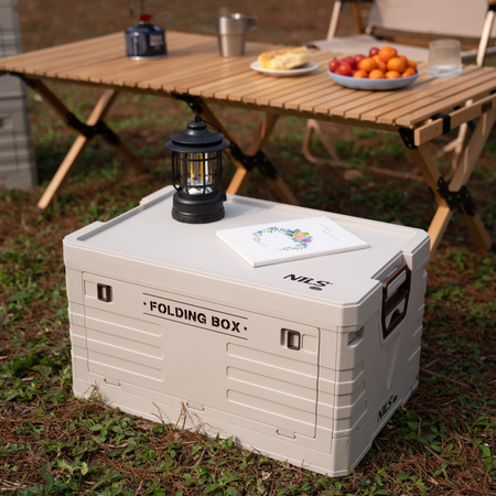 Składana skrzynia kempingowa z pokrywą NILS CAMP NCB4004 50L