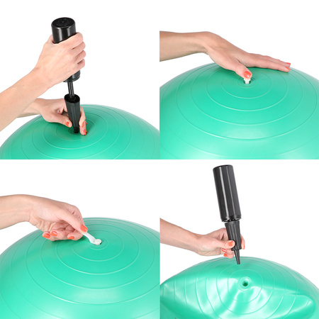 Piłka gimnastyczna HMS YB01 65 cm szara