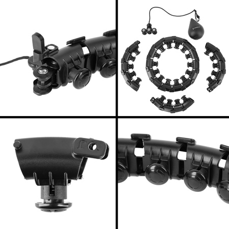 Hula hop z wypustkami i obciążnikiem HMS HHW12 czarny