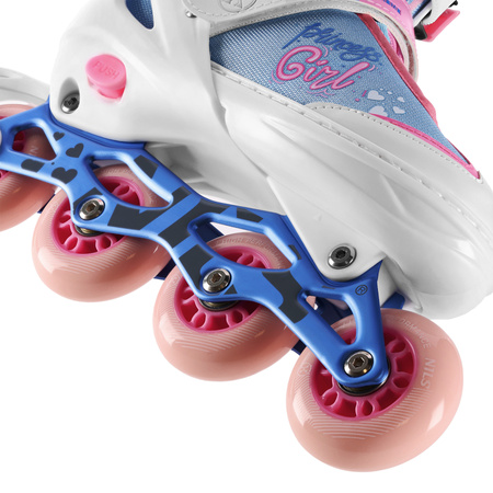 Rolki dziecięce NILS EXTREME NA18168A PRINCESS biały / niebieski / różowy
