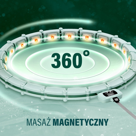 Hula hop z magnesami, obciążnikiem i licznikiem HMS HHM14 zielony