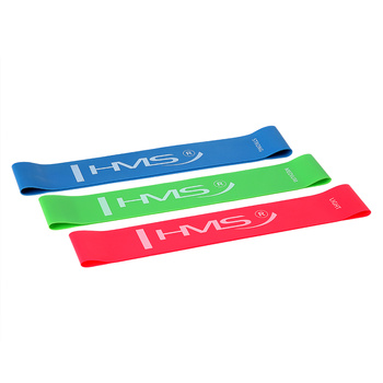 Zestaw gum do ćwiczeń HMS GU04 Slim 600 x 50 mm Mix