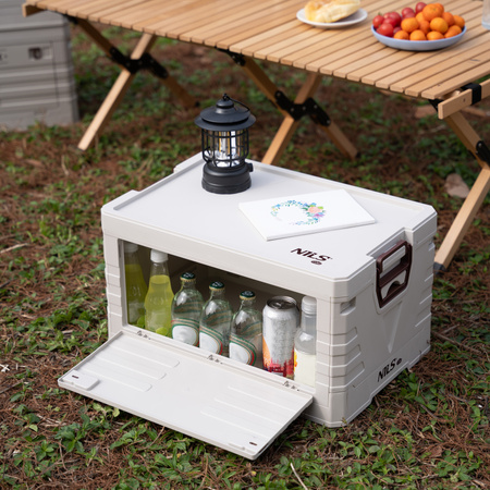 Składana skrzynia kempingowa z pokrywą NILS CAMP NCB4004 50L