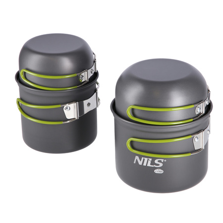 Zestaw naczyń turystycznych XL NILS CAMP NC1767 szary