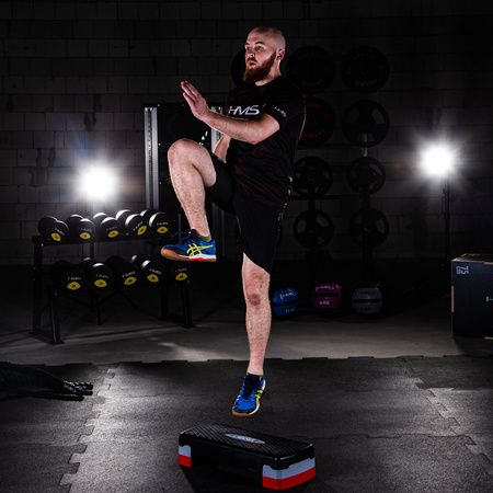 Step do aerobiku HMS AS003 czarno - szaro - czerwony