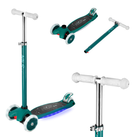 Hulajnoga dziecięca NILS FUN HLB1310 LED zielony