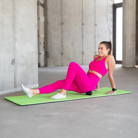 Podwójna piłka do masażu lacrosse HMS BLC02 czarna