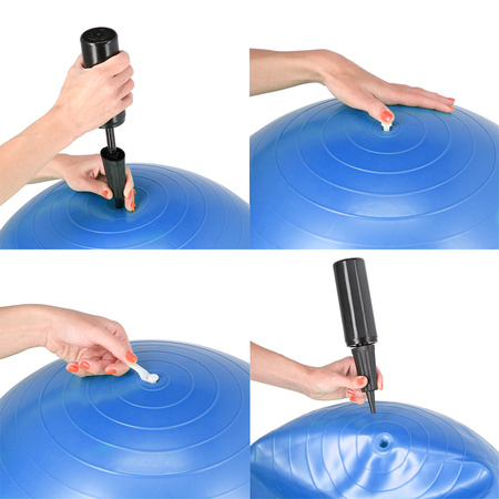 Piłka gimnastyczna HMS YB01 55 cm niebieska