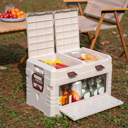 Składana skrzynia kempingowa z pokrywą NILS CAMP NCB4003 50L