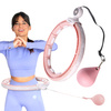 Hula hop z magnesem, obciążnikiem i licznikiem HMS HHM15 różowo - biały