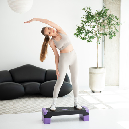 Step do aerobiku i balansowania HMS AS008L czarno - fioletowy