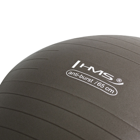 Piłka gimnastyczna anti - burst HMS YB02 65 cm brązowa grizzly