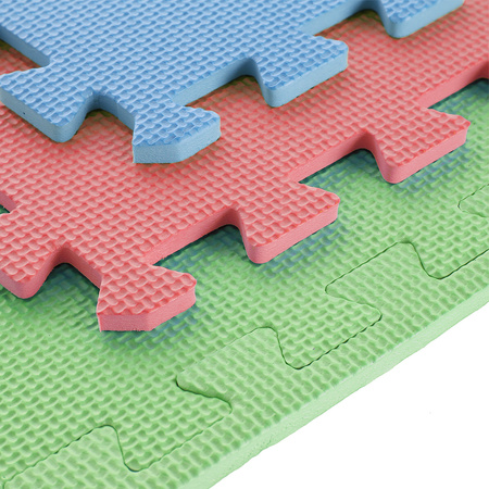 Mata puzzle ONE FITNESS MP10 MULTIPACK 10 mm zielono - niebiesko - czerwona