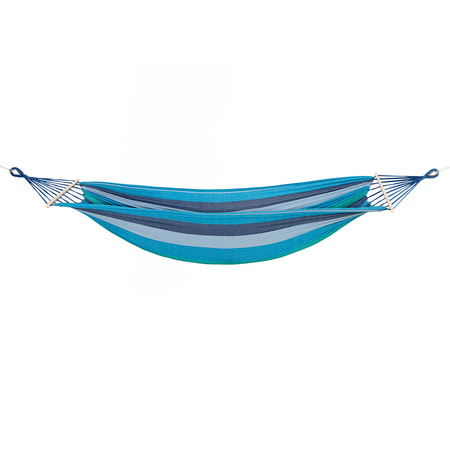 Hamak z drewnianą belka NILS CAMP NC9004 niebieski-ciemnoniebieski