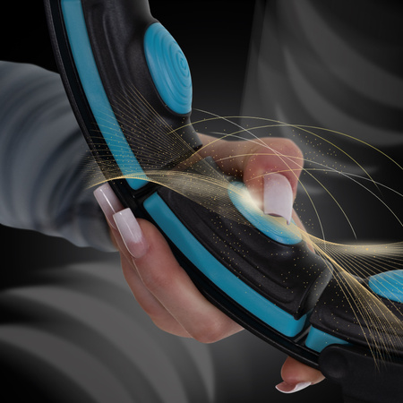 Hula hop magnetyczny z licznikiem i pasem HMS HHM17 czarny / turkusowy