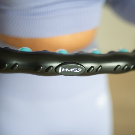 Hula hop masujący z magnesami HMS HHP006 98cm czarny / niebieski