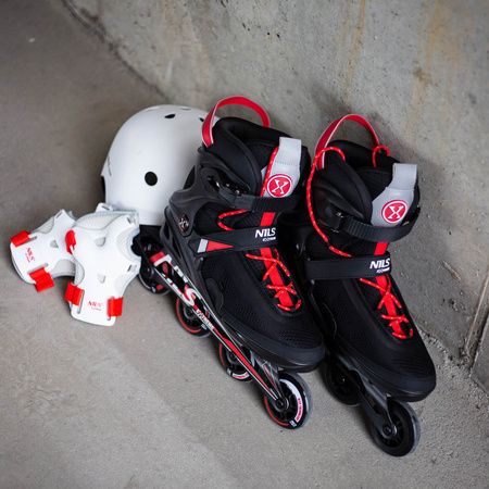 Rolki slalomowe NILS EXTREME NA14124 czarny / czerwony