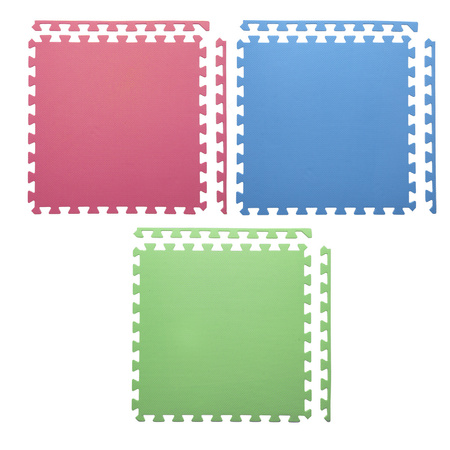 Mata puzzle ONE FITNESS MP10 MULTIPACK 10 mm zielono - niebiesko - czerwona