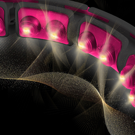 Hula hop z magnesami, obciążnikiem i licznikiem HMS HHM16 czarny - różowy