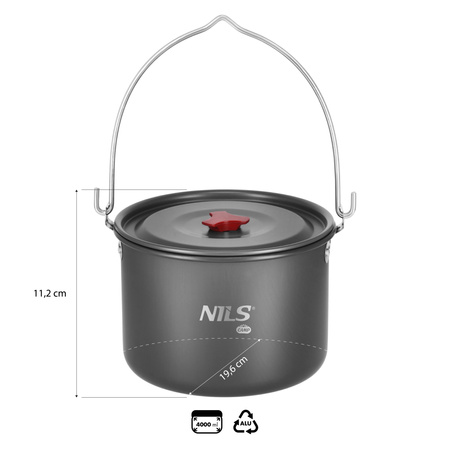 Garnek turystyczny z pokrywką NILS CAMP NC17117 4 L