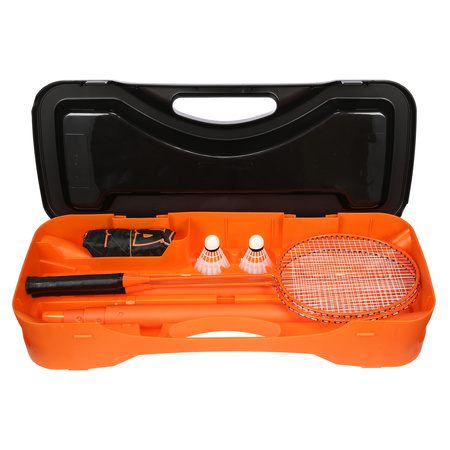 Zestaw do badmintona NILS ZSB1 (2x rakiety + 2x lotki + siatka + walizka) niebieski