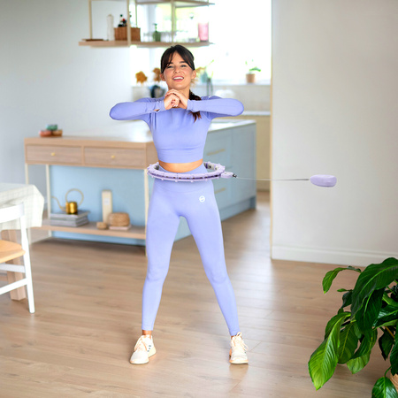 Hula hop magnetyczny z licznikiem i pasem HMS HHM14 violet