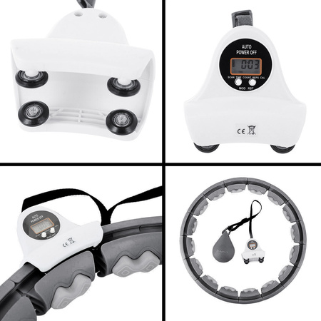 Hula hop z piłką grawitacyjną, licznikiem i pasem HMS HHW06 black
