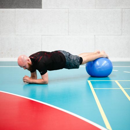 Piłka gimnastyczna HMS YB01 55 cm niebieska