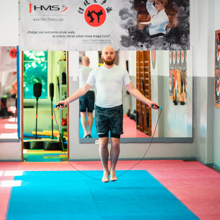 Skakanka skóra HMS SK17 czarna / niebieska