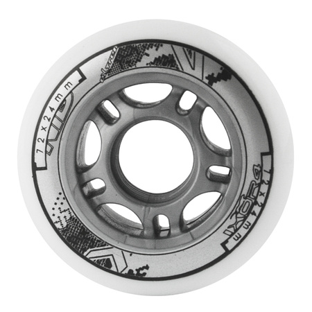 Zestaw kółek do rolek PU 72 mm 82A NILS EXTREME białe