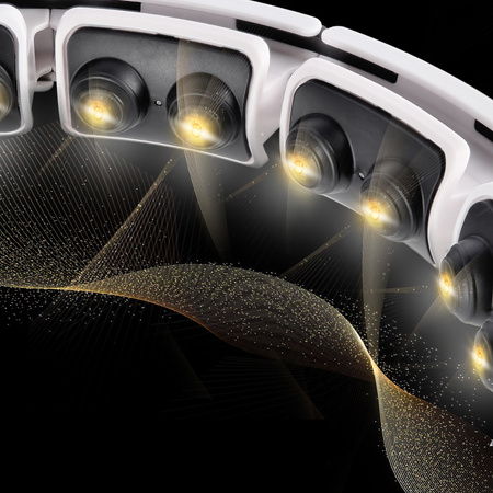 Hula hop z magnesami, obciążnikiem i licznikiem HMS HHM16 biało - czarny