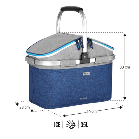 Torba termiczna NILS NC2901 35l niebieska