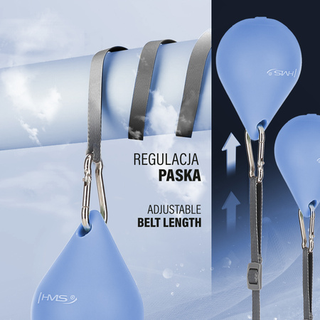 Hula hop z magnesem, obciążnikiem i licznikiem HMS HHM15 niebiesko - biały