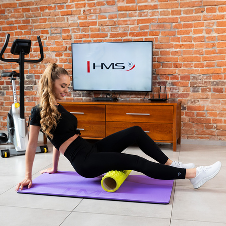 Mata fitness klubowa z otworami HMS PREMIUM MFK01 fioletowo - czarna