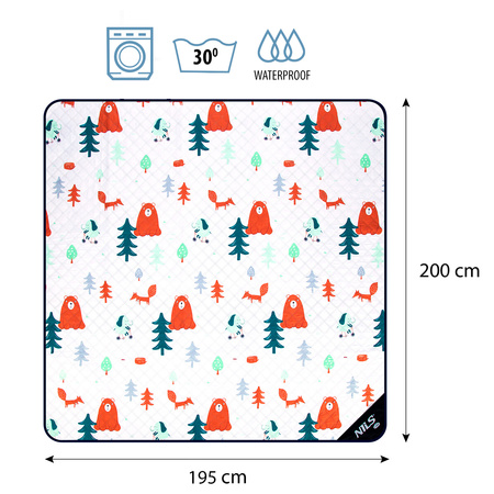 Koc piknikowy NILS CAMP NC8028 195 x 200 cm las