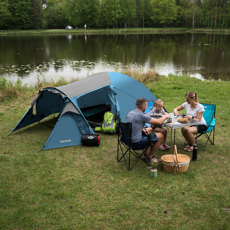 Namiot kempingowy NILS CAMP NC6012 niebieski / szary 4 - osobowy