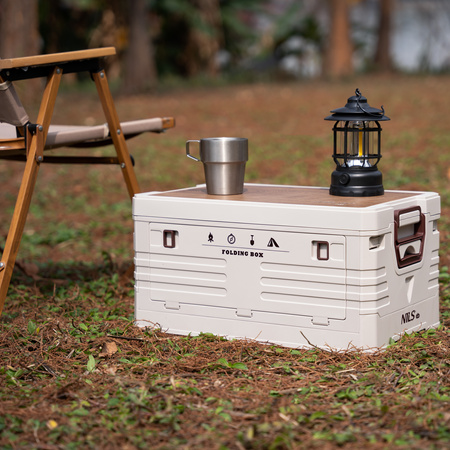 Składana skrzynia kempingowa z funkcją stołu NILS CAMP NCB4002 32L zielona 