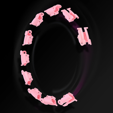 Hula hop z wypustkami i obciążnikiem HMS HHW11 jasnoróżowy