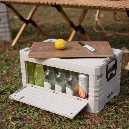 Składana skrzynia kempingowa z funkcją stołu NILS CAMP NCB4002 32L zielona 