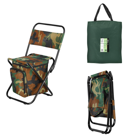 Krzesło turystyczne składane wędkarskie NILS CAMP NC3012 moro