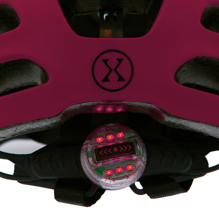Kask rowerowy dziecięcy NILS EXTREME MTW01 Led różowy