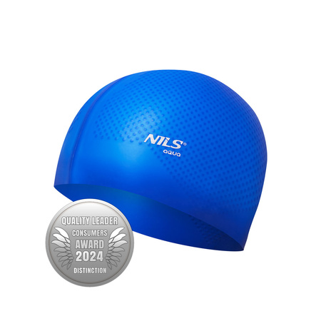Czepek do pływania NILS AQUA Dots niebieski