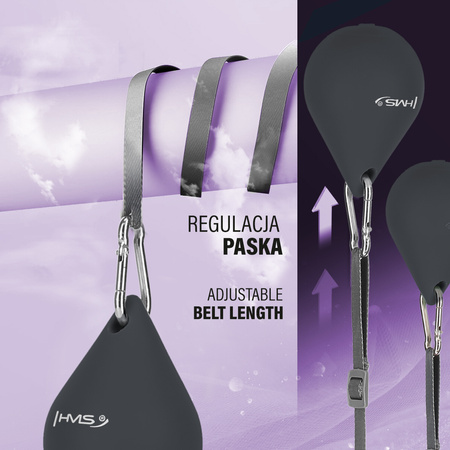 Hula hop magnetyczny z licznikiem i pasem HMS HHM15 czarny