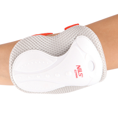 Ochraniacze na rolki, deskorolkę, hulajnogę NILS EXTREME H8334 białe