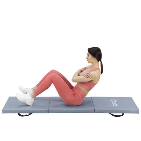 Materac gimnastyczny składany HMS PREMIUM MGS02 szary