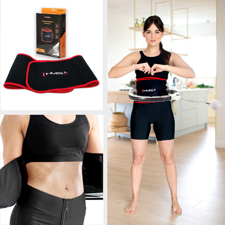 Hula hop z magnesami, obciążnikiem i licznikiem HMS HHM16 biało - czarny